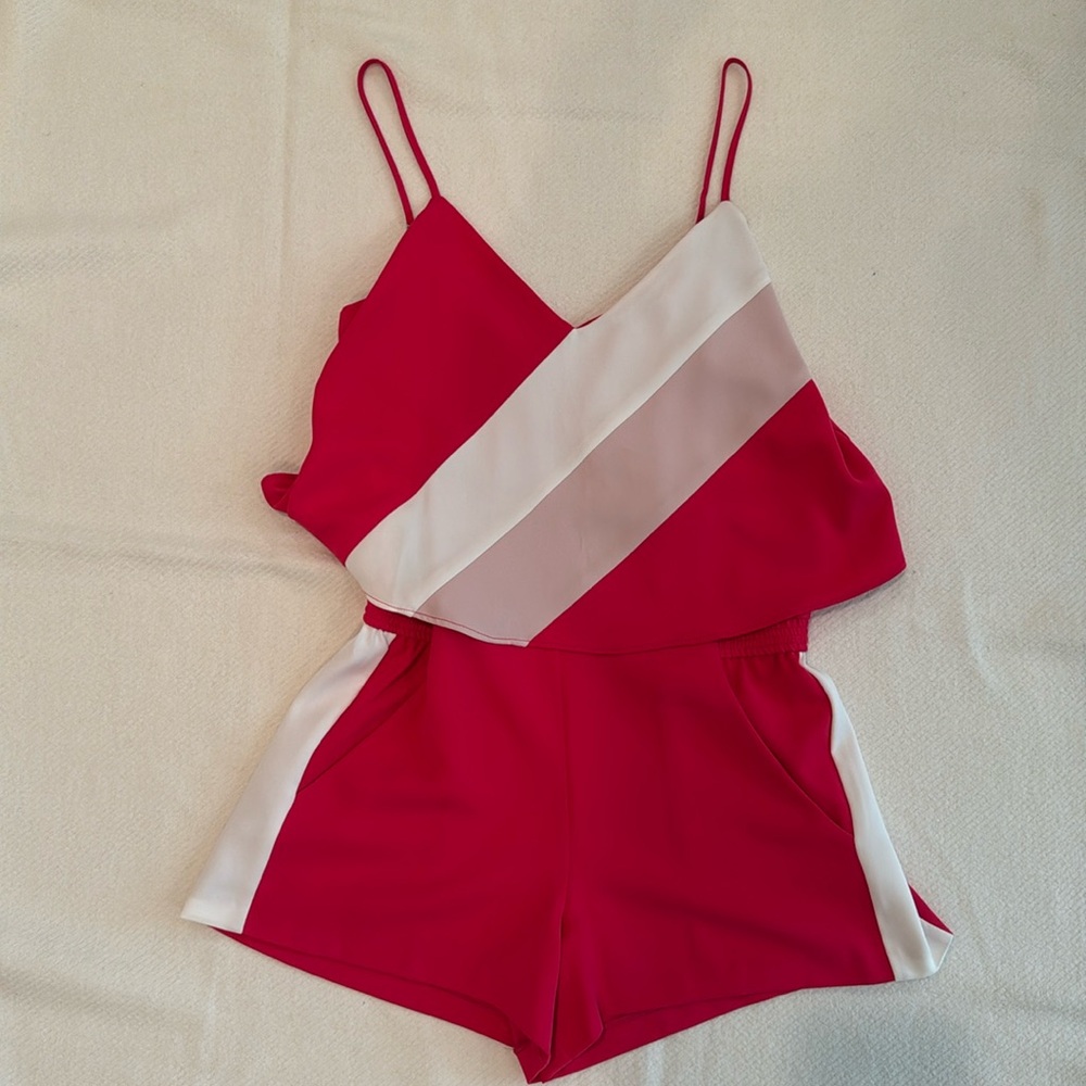 Hot Pink Parker Color Block Romper Size 0